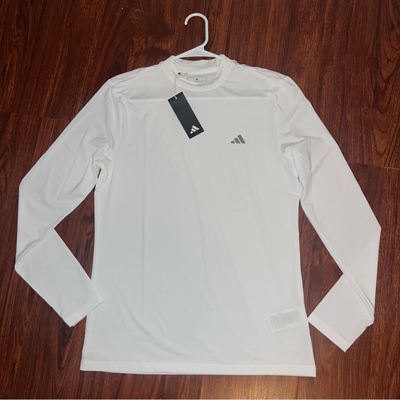 Adidas Men's Classic White Long Sleeve Tee - Picture 1 of 4